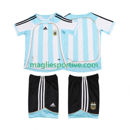 Completo Calcio Argentina 2006 2007 Retro Bambino Divisa Prima